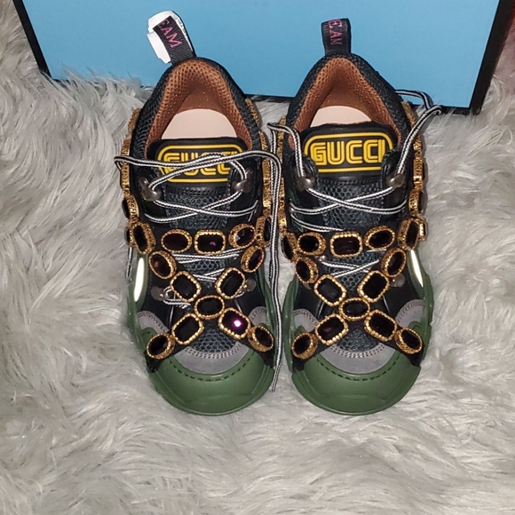 RARE Gucci Flashtrek SEGA Green Removable Crystal - Picture 6 of 8